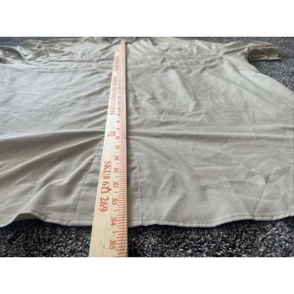 Columbia Shirt Mens Shirt 5XL PFG Short Sleeve Vented Button Up Khak Hiking Fish - Picture 10 of 16